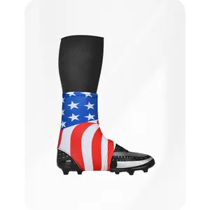 Exxact Sports Football Spats Cleat Covers - Football Spats for Men & Boys, Spats for Cleats, Lace Covers, USA FLAG