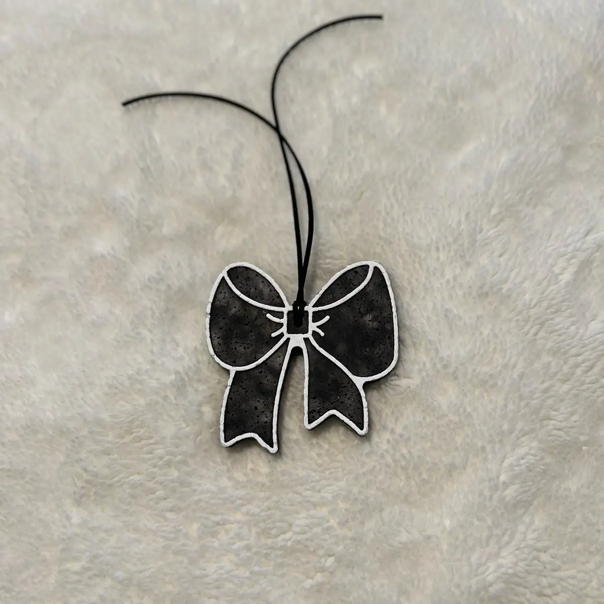 Hanging Car Freshie, Bow -for Home Decor and Auto Use, made to order, choose your scent & color