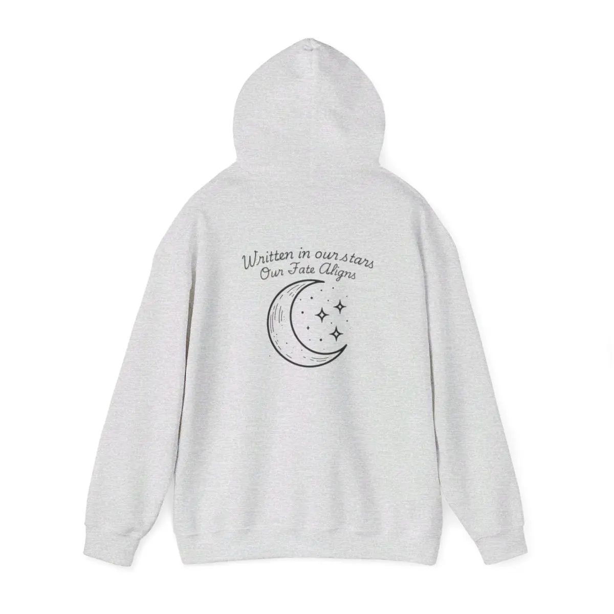 Starry Night Hoodie, Celestial Sweatshirt, North Star Pullover, Moon and Stars Jumper, Written in Our Stars, Fate Aligns Hoodie Casual Cotton