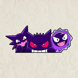 Gengar Decal Sticker, Anime Decal, Vinyl waterproof sticker | Gift for Game lovers