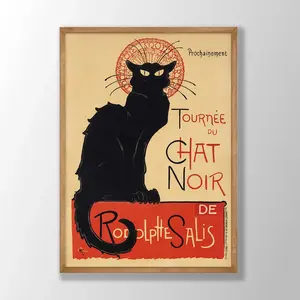 Le Chat Noir Poster, Vintage Cat Wall Art, French Cabaret Print, Classic Parisian Home Décor, Retro Cat Lover Gift