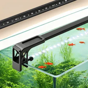 11in Slim Aluminum Alloy Aquarium LED Light, Full Spectrum with Day/Night Mode & Timer, 10-Level Brightness, Adjustable Lighting for Planted Tank & Fish Tank Freshwater Fish