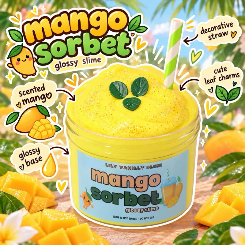 Mango Sorbet Glossy Slime