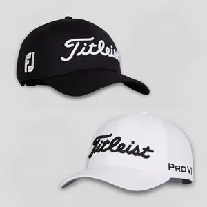 Titleist Men's Tour Performance Golf Hat - Black/White