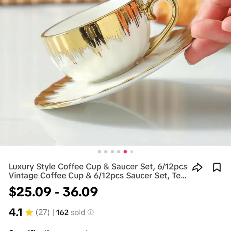 12 oz tea cup and saucer - TikTok Shop