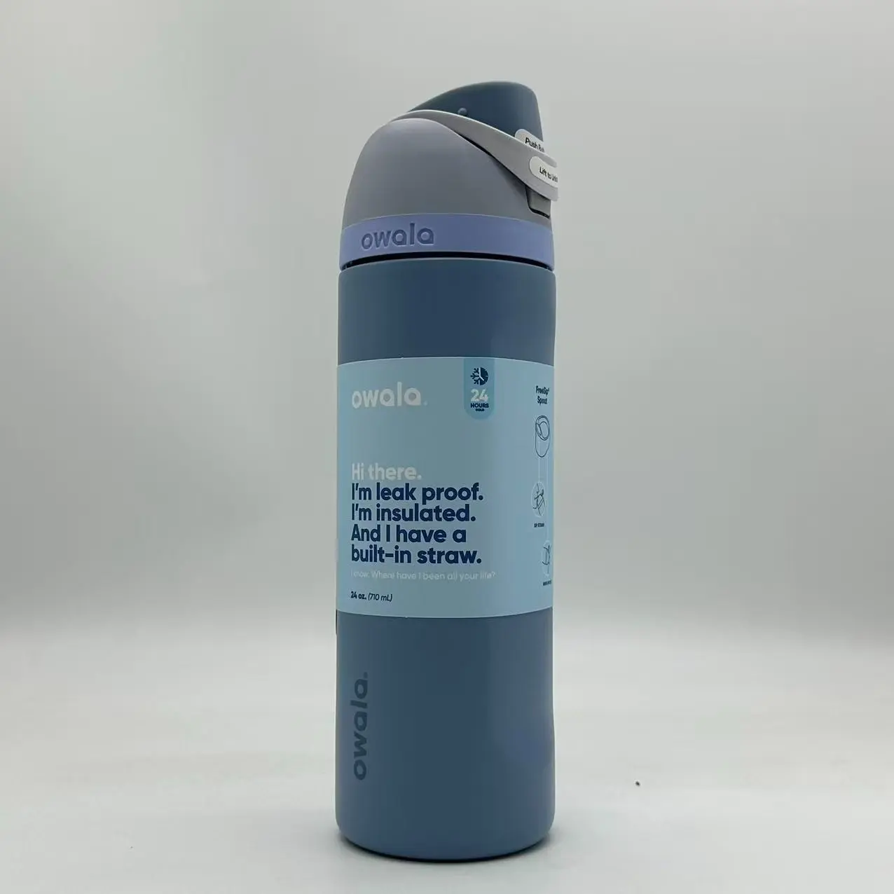 Owala 24oz FreeSip Water Bottle Sea Salt Sport Mug Top Quality