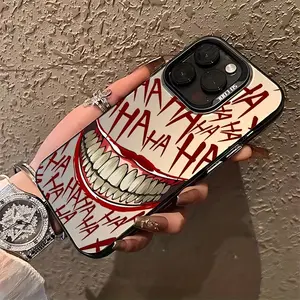 The Graffiti Clown IMD Silver Phone Case Is Stylish And High-Quality, Featuring a Minimalist Design for Protection, Compatible with Models 16/16Plus/16Pro/16Promax/15/15Plus/15Promax/14/14Plus/14Pro/14Promax, 13/13Pro/13Promax, 12/12Pro/12Promax, 11/11Pro