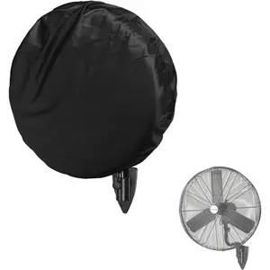 Wall Mount Fan Cover, Waterproof Dust Proof Anti-UV Outdoor Fan Covers for 18-20 Inch Industrial Fan and Pedestal Fan, Black