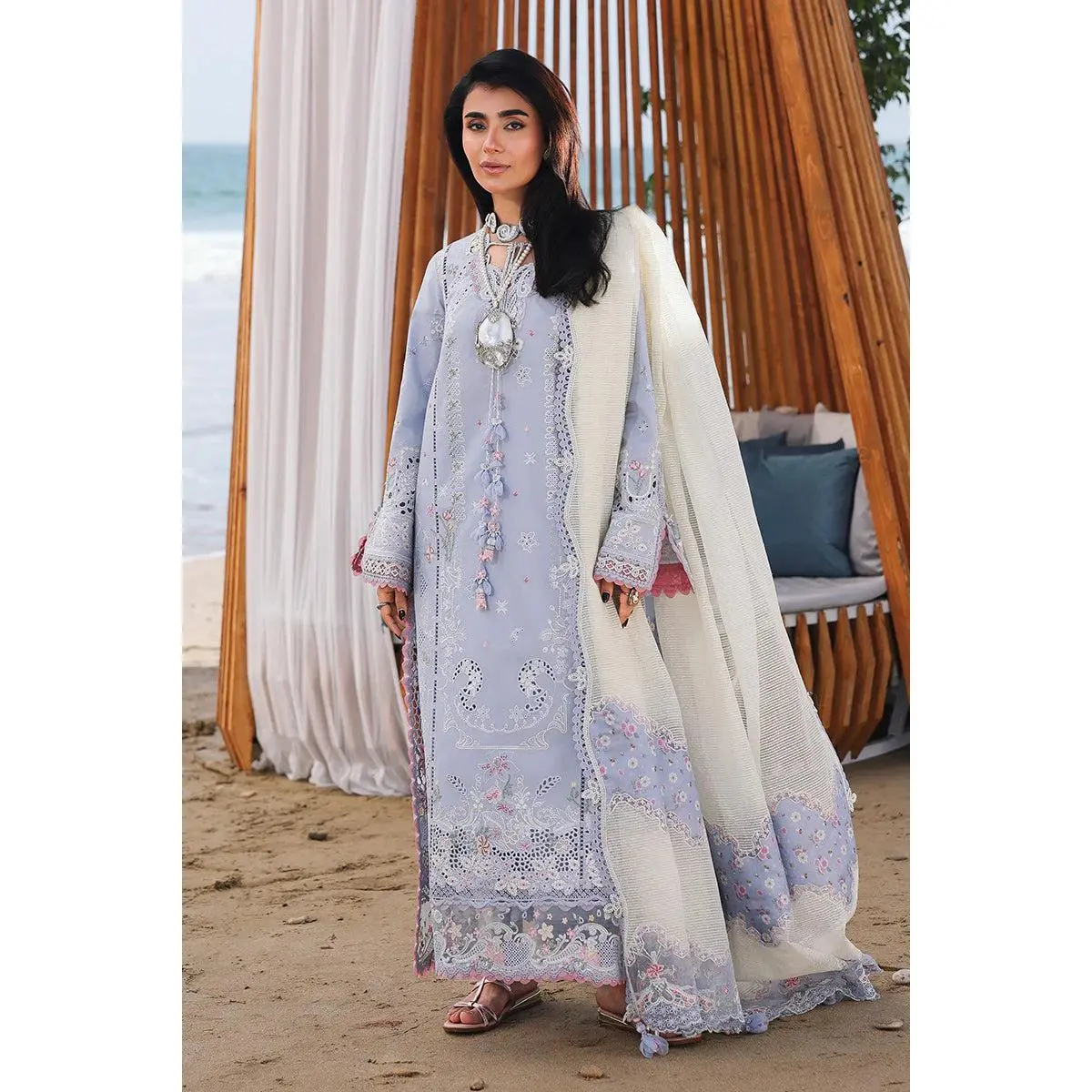 Qalamkar - SA-08 Zayna Three Piece Lawn