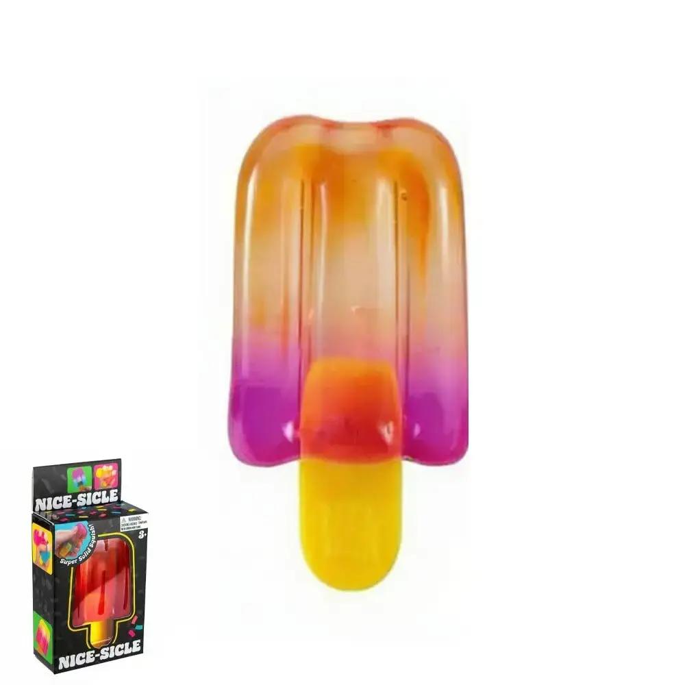 Needoh Popsicle Squeeze Squishy Summer Sensory Stress Relief Colorful Popsicle Stress Balls Fidget Toy Soft Decompression Dough for Anxiety Relief