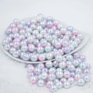 12mm Pastel Mermaid Ombre Acrylic Bubblegum Beads [20 & 50 Count]