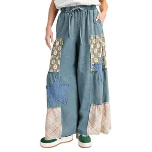 Hannah Denim Patchwork Pant