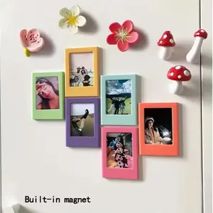 Magnetic Photo Frame Set, 5 Boho Rectangular Frames for Fujifilm Instax Film, Wall & Tabletop Display, Party Decoration Frame, Perfect Gift for Any Occasion