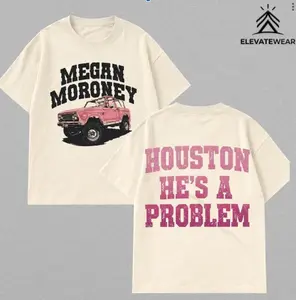 Megan Moroney Comfort Colors 2 Sided Shirt, Oversized Breathable Cotton Graphic He's a Problem T-shirt, Unisex Casual Fabric Menswear Cloud 9 Tour Tee, Stay Ahead Of The Game Streetwear Top