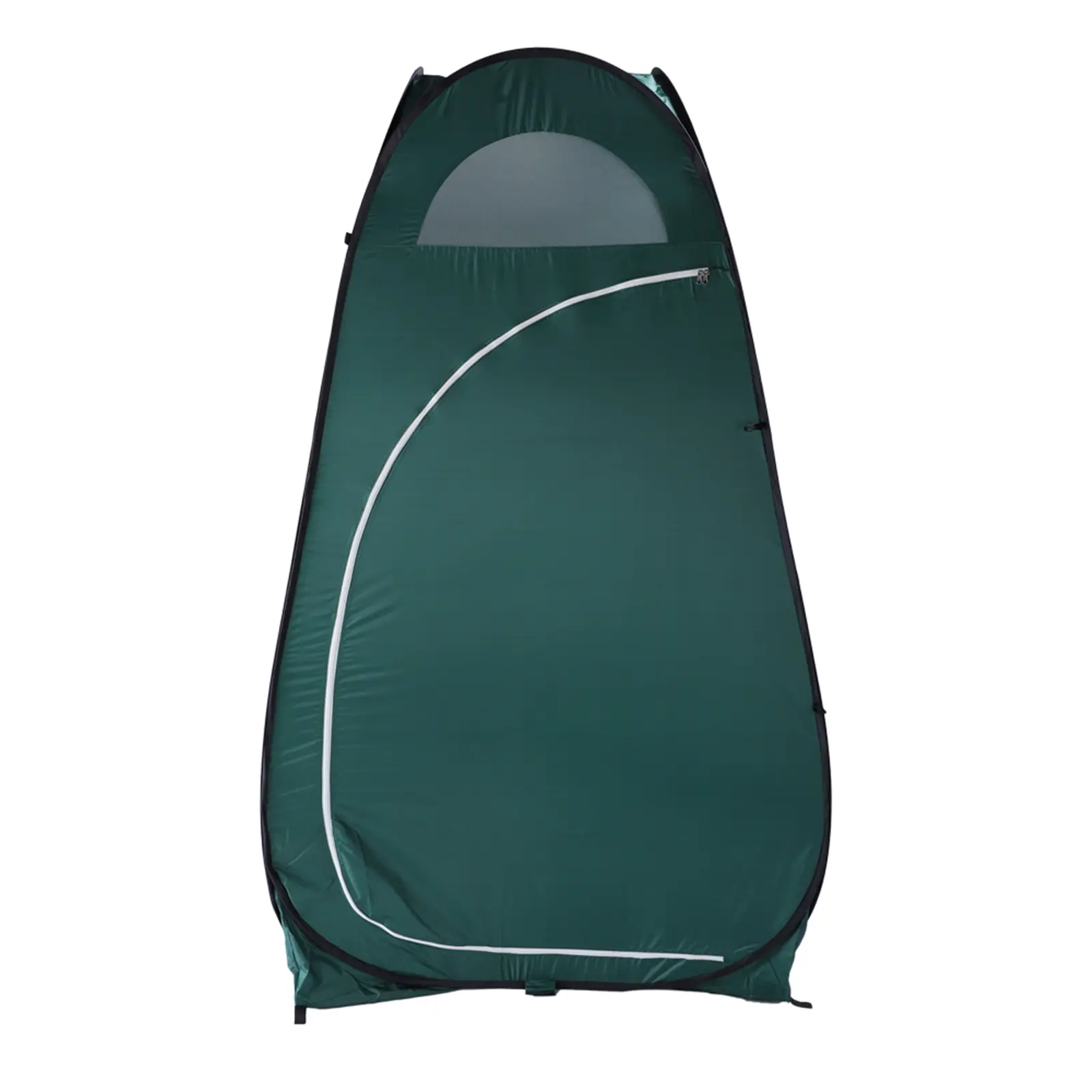 Army Green Privacy Shower Tent, 1-Person 120x190cm Steel Frame Portable Collapsible Unit, Toilet Dressing Room with Carrying Bag