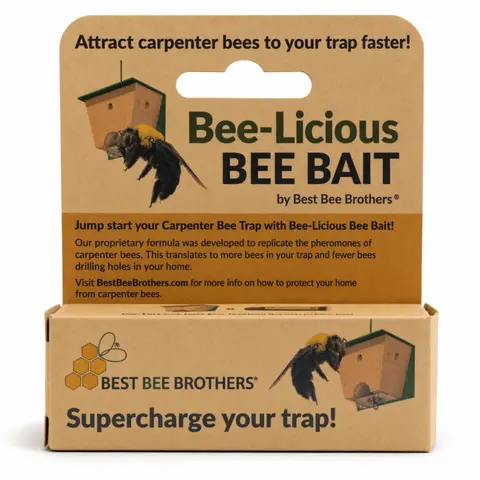 Best Bee Brothers Carpenter Bee Bait - 1PK, 10ml, Home & Outdoor Wood Protection, Baits 6-10 Traps, Reduces Fewer Home Holes