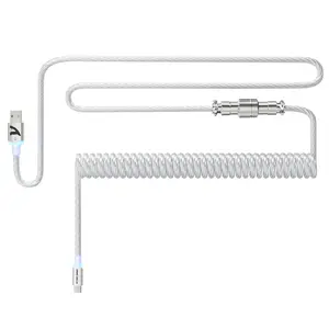 ATTACK SHARK C01Ultra Custom Aviator Cable TPU RGB Light Up USB-C Gaming Keyboard Mouse Cable Gaming Keyboard Accessories