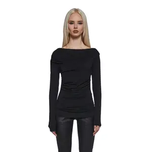 Step Up Long Sleeve Top - Black