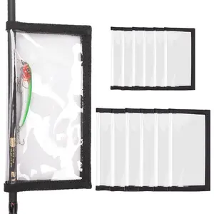 12PCS Clear See-Through PVC Fishing Lure Wraps Covers Protect Children Pets and Fishermen From Sharp Hooks Fishing Bait Hook Storage 6L+6M