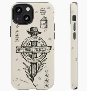 Arthur Morgan RDR2 Tribute Phone Case | Red Dead Redemption Inspired Western Design | Tough Protective Cover for iPhone 17 16 15 14 13 12 11 Pro Max Plus | Cowboy Aesthetic Gaming Merch