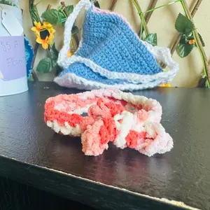 Crochet pet collars