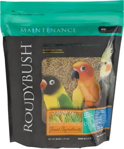 Daily Maintenance Pellets Bird Food, Scientifically Formulated Balanced Nutrition with Corn Wheat Soy and Natural Grains, Healthy and Nutritious Feed for Parrots and Small Birds, 44 oz Bag