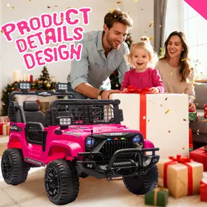 24V 2-Seater Kids Ride-On Car Dual 100W Motors Remote Control 3-Speed Drive 4-Wheel Suspension LED Lights Bluetooth Music Ages 3-8 Pink Adventure with USB MP3 Ports
