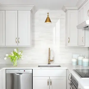 STICKGOO 10-Sheet Subway Tile Peel and Stick Backsplash, Seamless Design Polished Dolomite Kitchen Backsplash Wall Tiles, PVC Stick on Backsplash for Kitchen, Bathroom, RV, Fireplace