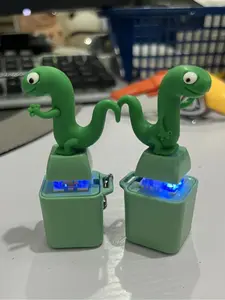 This fun and quirky lizard, frog, and rubber duck stylish keychain features color-changing, light-up, and sound-emitting buttons. It's rechargeable and a humorous, abstract stress-relieving accessory.