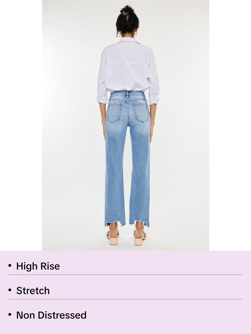 KAN KAN RAW EDGE HIGH RISE STRAIGHT JEAN