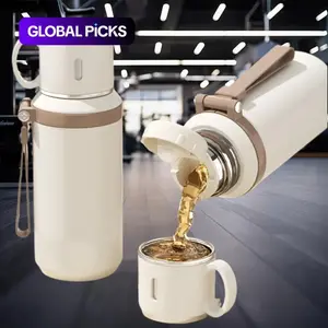 Large-capacity stainless steel insulated water bottle, simple vacuum flask, dual-use coffee cup for hot and cold drinks, portable outdoor cup, suitable camping, cycling, home, office insulator travel ideal birthday funny present last email no straw keep