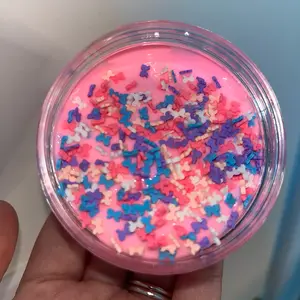 strawberry + cream scented bow slime