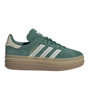 adidas Womens Gazelle Bold Lace Up Sneakers Shoes Casual - Green adidas Womens Gazelle Bold Lace Up Sneakers Shoes Casual - Green
