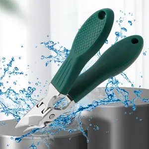 Green Nail Care Tool Set-Includes Thick NailClipper, Ingrown Nail Lifter & Nail FilelBeveledEagle Beak Design, Large Opening, Anti-Splashfor Thick & Hard Nails
