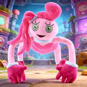 Poppy Playtime Mommy Long Legs Plush Toy Soft Stuffed Pink Monster Doll for Kids Horror Game Fans Collectible Gift