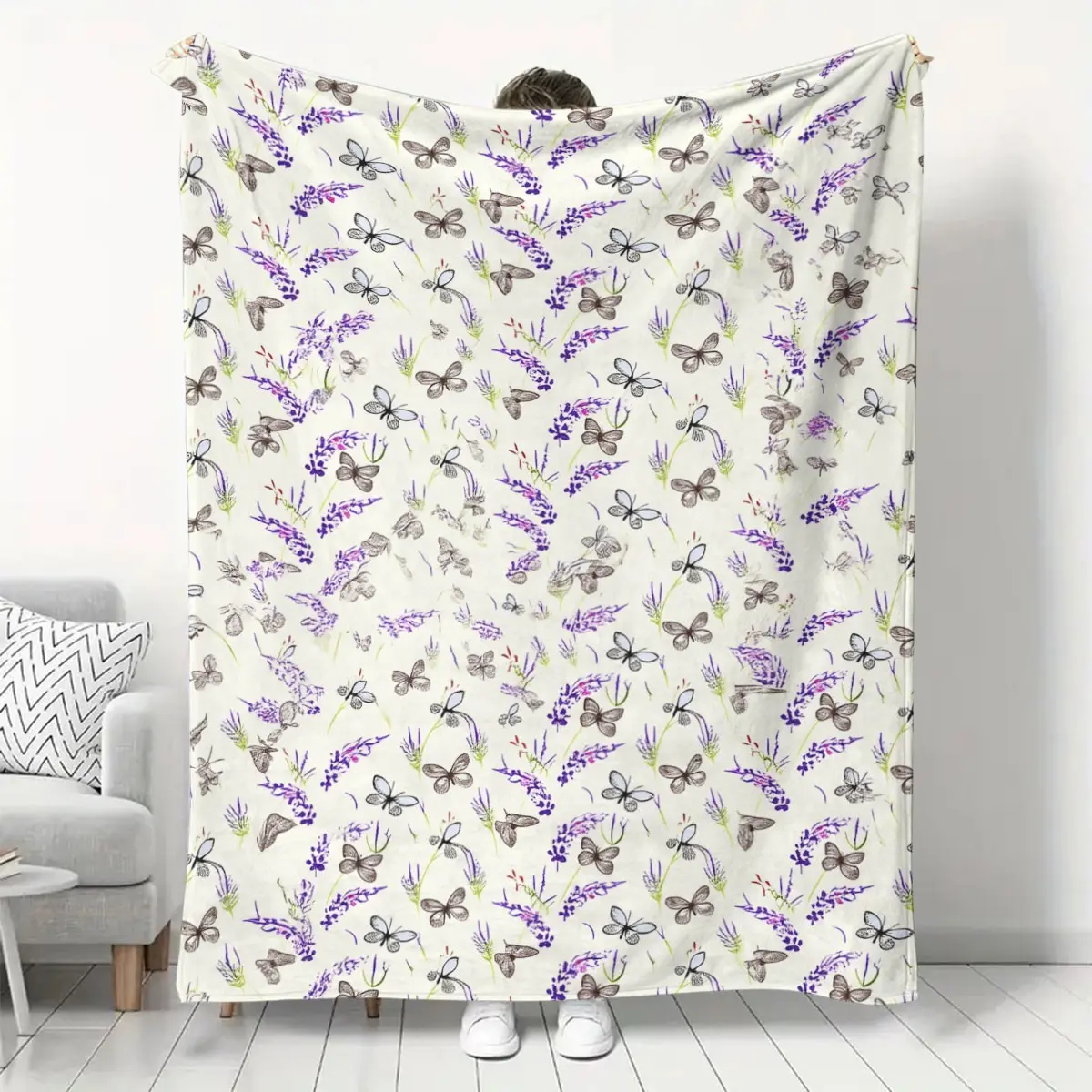 Berkshire 60x80 Velvetsoft Floral Throw In Gift Box Plush Flannel Blanket 2025 Super Soft Warm Cozy Lightweight for Bed Sofa Decorative with Gift Packaging Perfect for Gifting and Daily Use