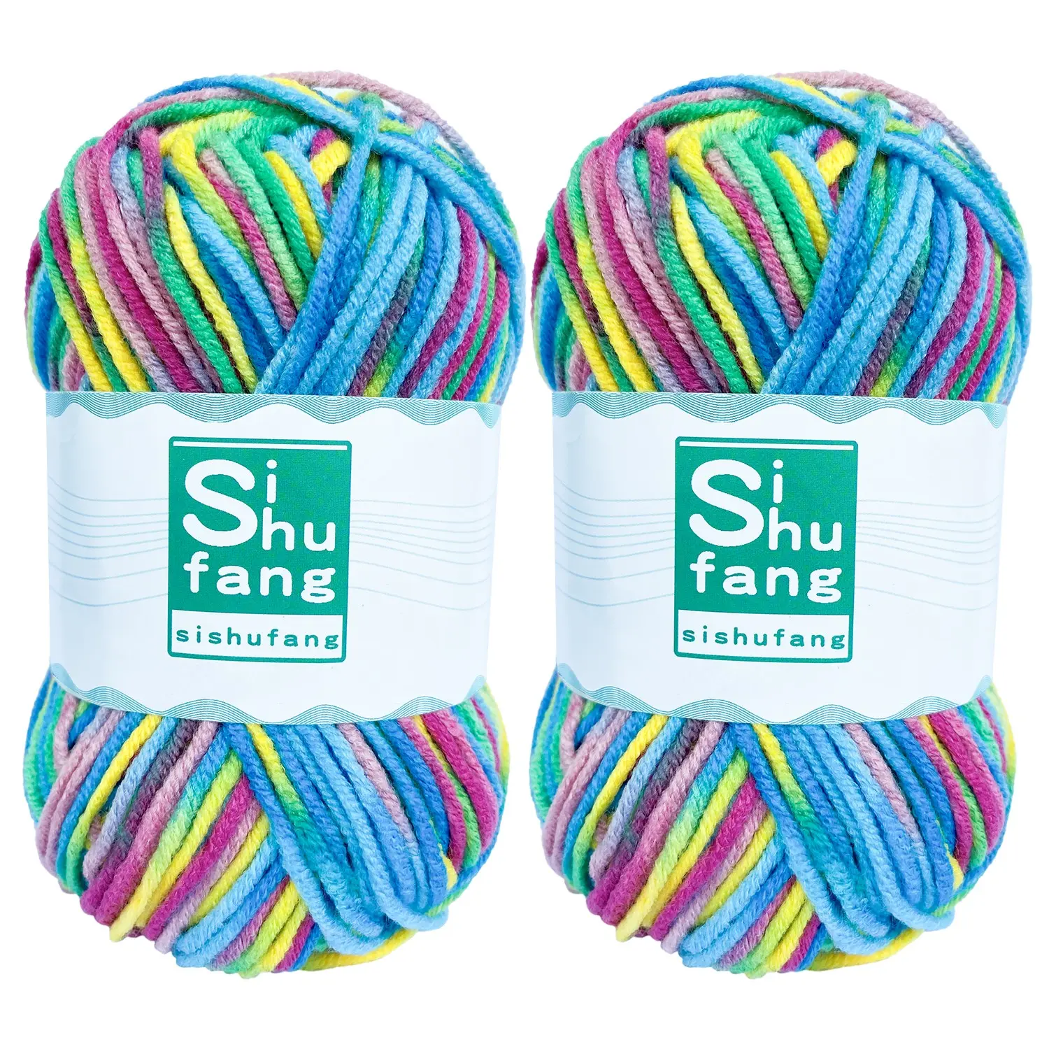 Soft Rainbow Milk Cotton Yarn Roll Set, Knitting Kit, Handmade Knitting, Soft & Gentle Texture, Ideal for Hand Knitting Projects, Multiple Colors Available