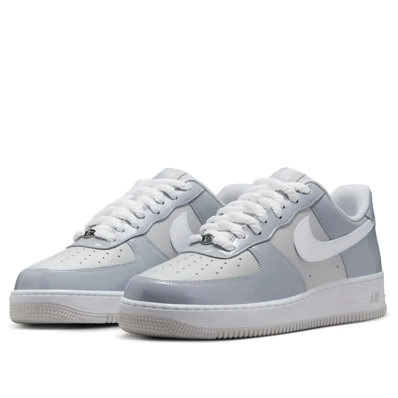 Nike Air Force 1 Low '07 LV8 Wolf Grey Vast Grey White Men's HV9405-001 New Sneakers Trainers Street Style Shoes