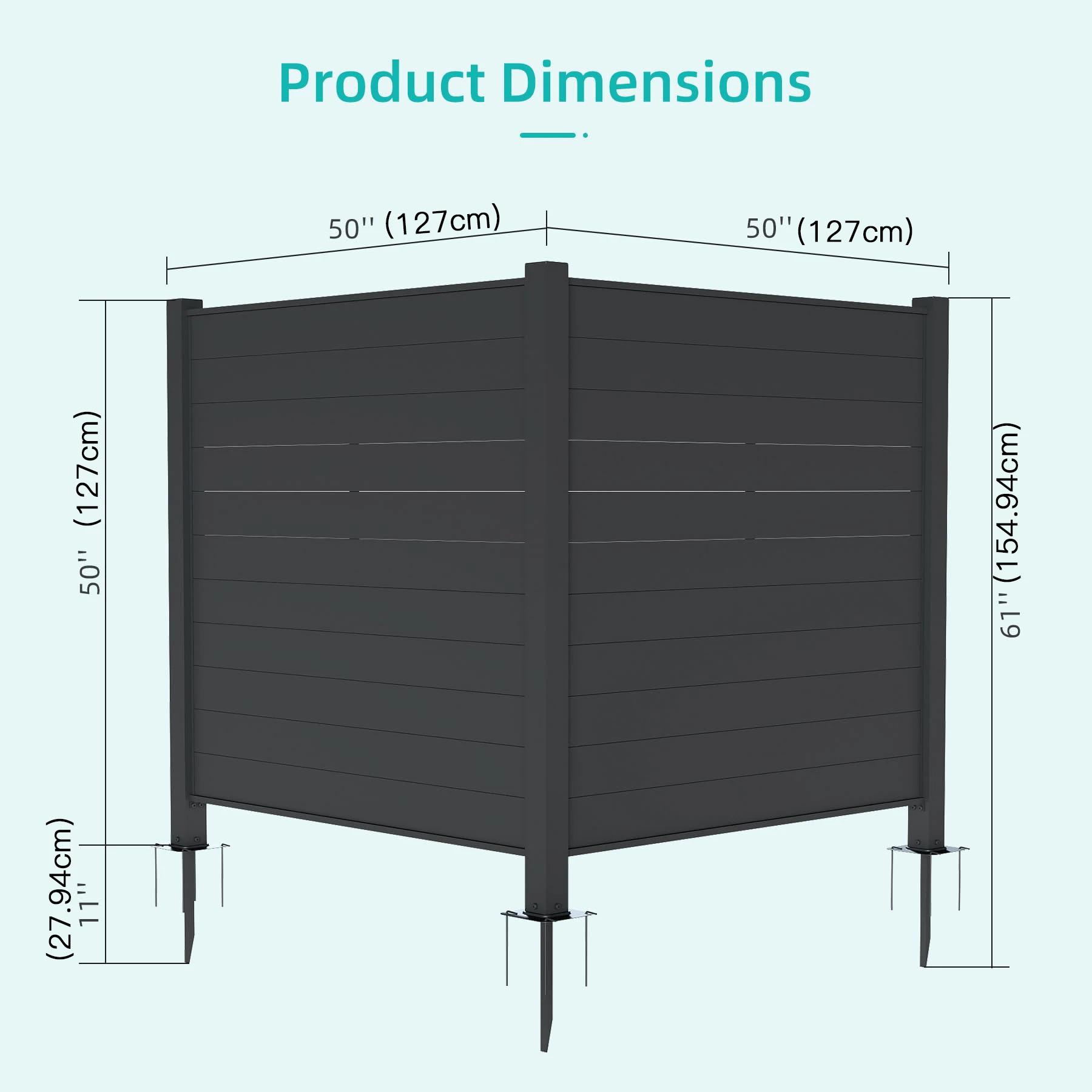 Metal Decorative Fences for Garden Backyard Patio Outdoor Privacy Screens Trash Can Enclosure Air Outdoor Furniture