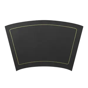 Unique Bargains Wedge Heat Resistant Faux Leather Placemats 17 x 12 Inches 6 Pcs Black