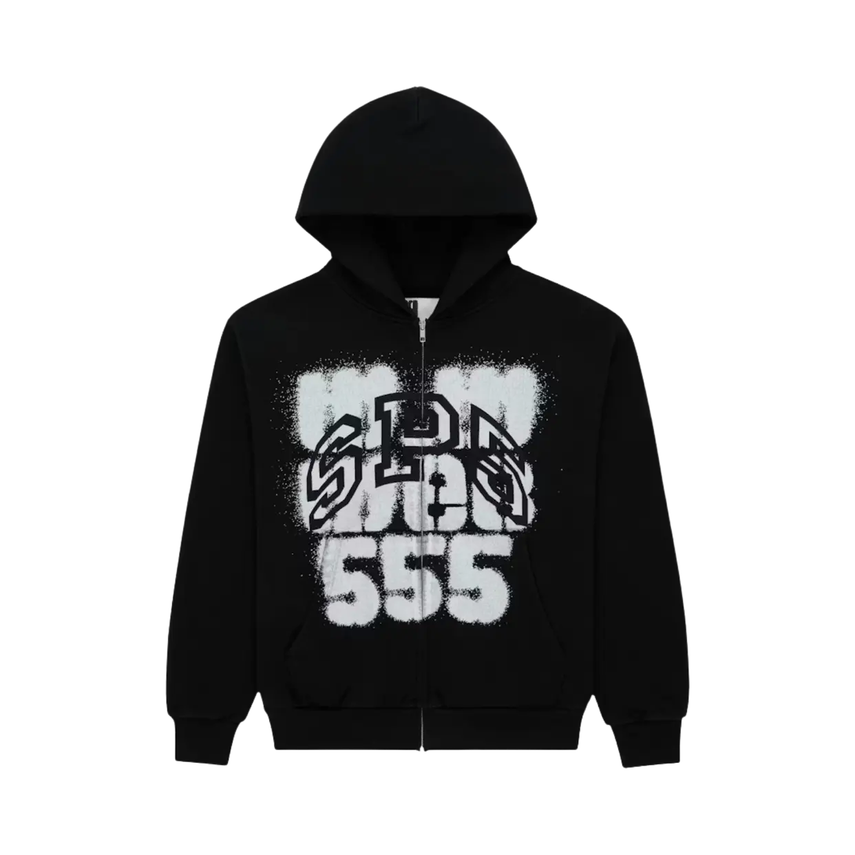 SP5DER HOODIE 'ZIP SP555 BLACK'