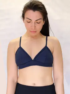 100% Organic Cotton Bralette. Comfortable Breathable Bra Top. Sustainable Natural Handmade Lingerie