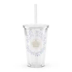 👑Crowned & Royal- "Clear plastic tumbler"