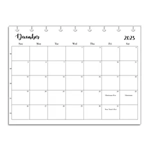 2024 2025 Monthly Refills for 9-Disc Planners, Monthly Calendar for Medium Size Planners (7 x 9,25 inches) (PLANNER SOLD SEPARATELY)