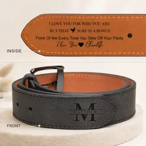 Customizable Belt for Him Fun Gift Idea, Leather Belt for Anniversary, Fathers Day Gift