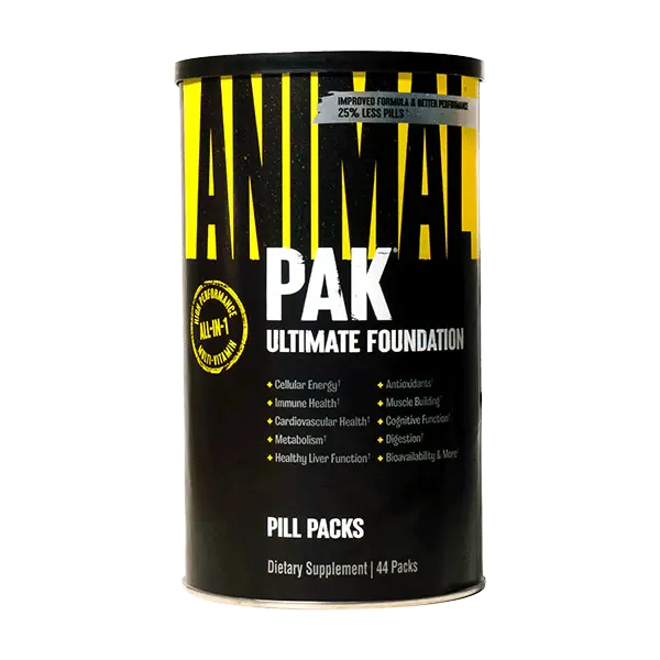 Animal Pak Multivitamins – All-in-One Supplement Pack for Men & Women – 44 Packs – Supports Energy, Immunity, Performance & Muscle Recovery
