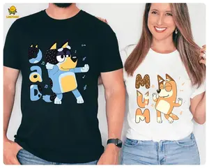 Retro Bluey Family Shirt- Sweatshirt- Hoodie| Family Matching Shirts | Bandit Heeler Shirt | Bluey Birthday Tee | Bandit Chili Bingo | Bluey Dad Bluey Mum