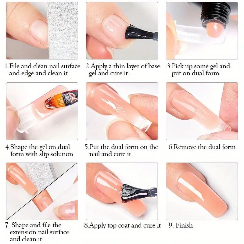 Acrylic Polygel Manicure Kit with 20 Nail Molds, 6 Color Acrylic Polygel Manicure Kit with Nail Art Tools, Professional-grade Nail Art Kit for Beginners, Nail Extension Kit, Polygel Nail Kits