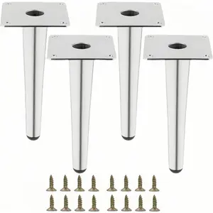 Metal Furniture  Heavy Duty Straight Furniture  DIY Modern Replacement  for Cabinet Sofa Couch Chair-Set of 4 (, 8")