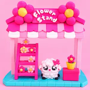 Kawaii Flexi Sheep Flower Stand Set | Mini Flower Market Display 🐑🌸